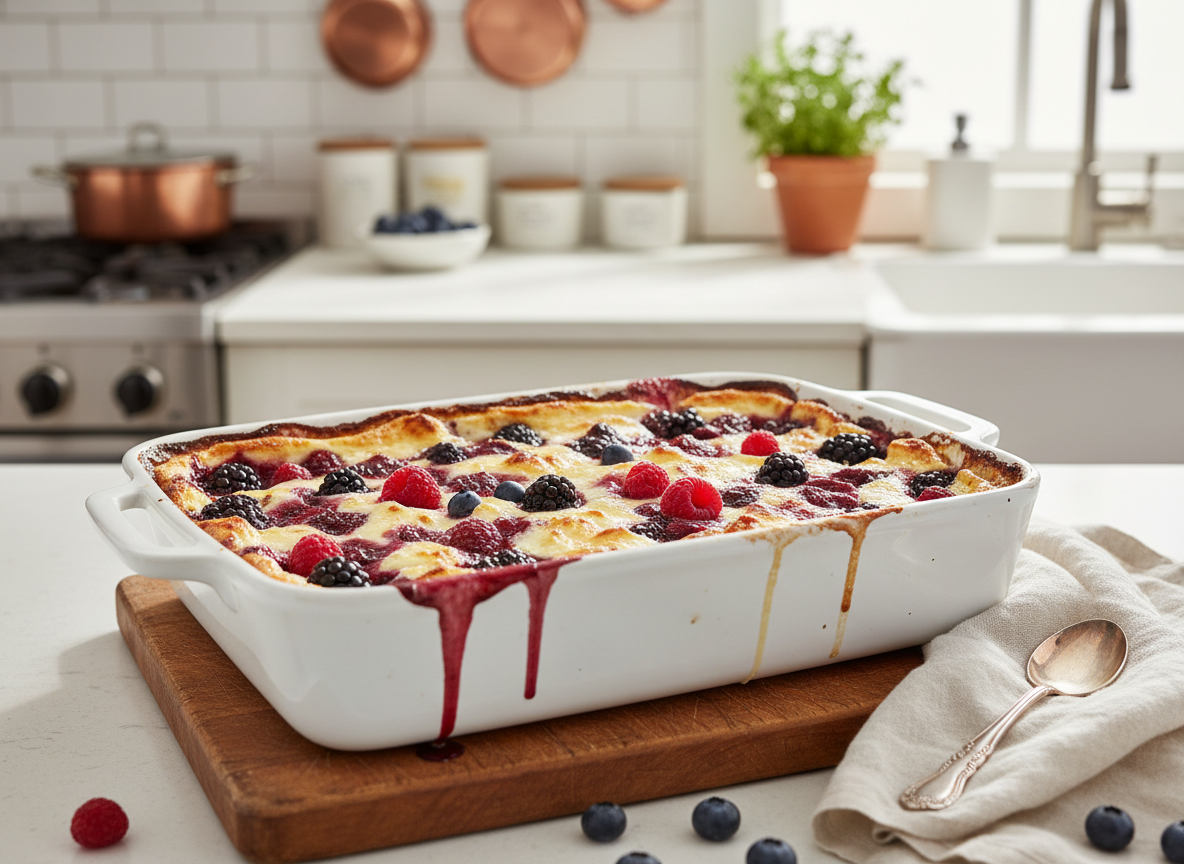 The Viral Baked Feta Cheesecake Bake, Made Foolproof 5 Baked feta cheesecake bake bubbling and soft straight out of the oven with jammy berries