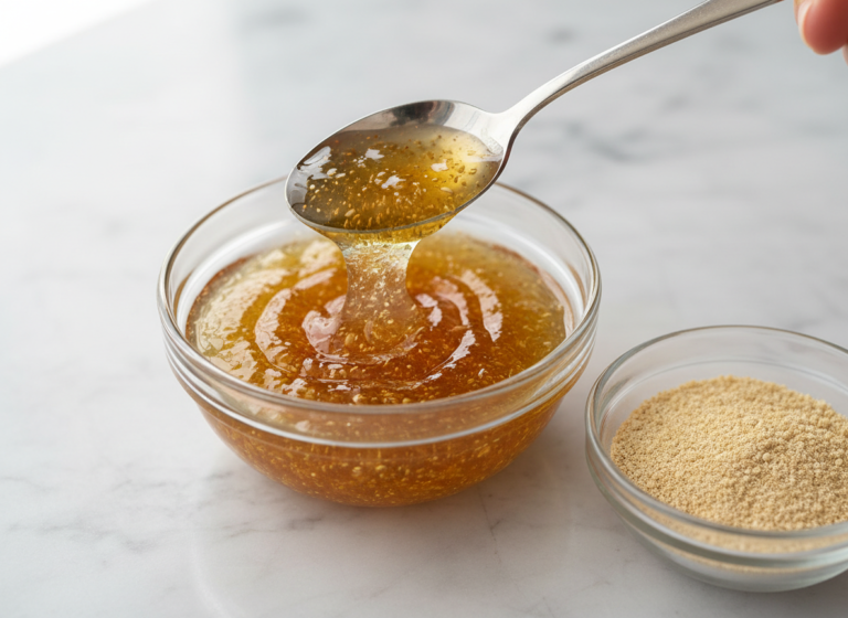 What Can I Use Instead of Eggs in Baking? 9 Swaps, Measured 3 Flax egg, one of the easiest egg substitutes for baking, thickened into a gel