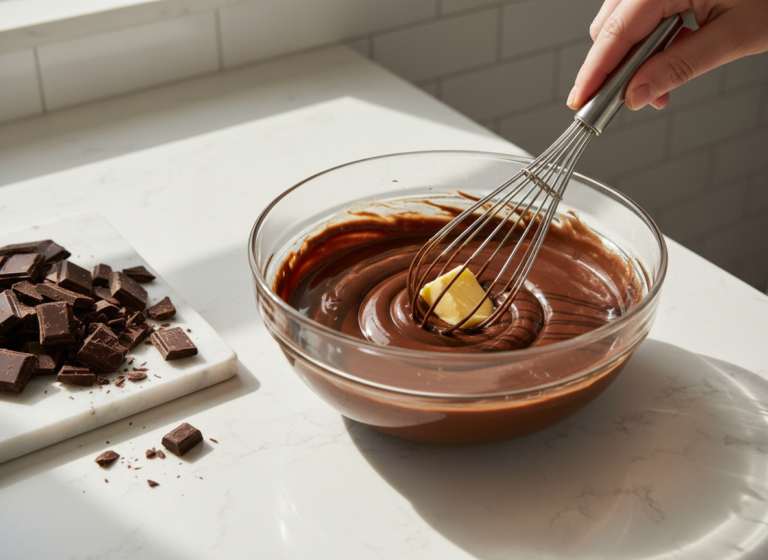 Fudgy vs Cakey Brownies: What Makes the Difference 3 Whisking melted chocolate and butter, the base of fudgy vs cakey brownies