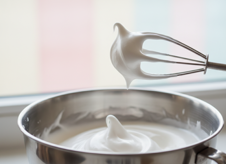 How to Choose a Hand Mixer: 6 Specs That Matter 5 Egg whites whipped to stiff peaks with a hand mixer beater